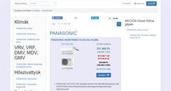 Desktop Screenshot of panasonic.olcso-klima.hu