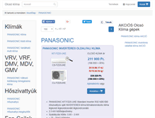 Tablet Screenshot of panasonic.olcso-klima.hu